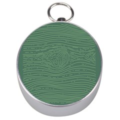 Illustration Green Grains Line Silver Compasses