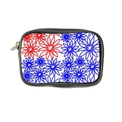 Flower Floral Smile Face Red Blue Sunflower Coin Purse