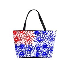 Flower Floral Smile Face Red Blue Sunflower Shoulder Handbags