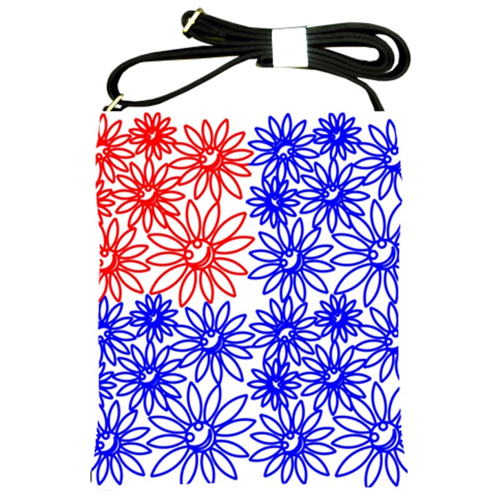 Flower Floral Smile Face Red Blue Sunflower Shoulder Sling Bags
