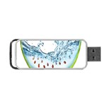 Fruit Water Slice Watermelon Portable USB Flash (Two Sides) Front