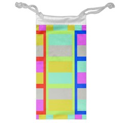 Maximum Color Rainbow Red Blue Yellow Grey Pink Plaid Flag Jewelry Bag by Alisyart