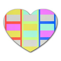 Maximum Color Rainbow Red Blue Yellow Grey Pink Plaid Flag Heart Mousepads