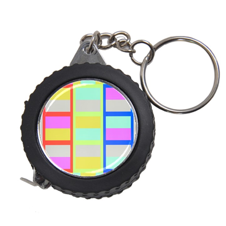 Maximum Color Rainbow Red Blue Yellow Grey Pink Plaid Flag Measuring Tapes