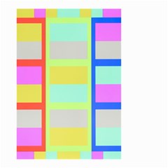 Maximum Color Rainbow Red Blue Yellow Grey Pink Plaid Flag Small Garden Flag (two Sides)