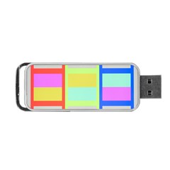 Maximum Color Rainbow Red Blue Yellow Grey Pink Plaid Flag Portable Usb Flash (two Sides) by Alisyart