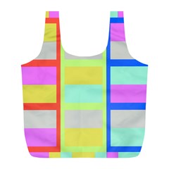 Maximum Color Rainbow Red Blue Yellow Grey Pink Plaid Flag Full Print Recycle Bags (l)  by Alisyart