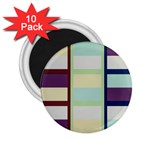 Maximum Color Rainbow Brown Blue Purple Grey Plaid Flag 2.25  Magnets (10 pack)  Front