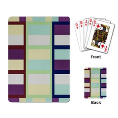 Maximum Color Rainbow Brown Blue Purple Grey Plaid Flag Playing Card