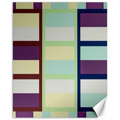 Maximum Color Rainbow Brown Blue Purple Grey Plaid Flag Canvas 16  X 20  