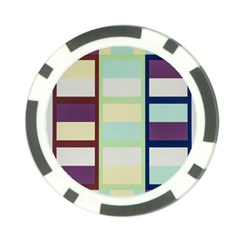 Maximum Color Rainbow Brown Blue Purple Grey Plaid Flag Poker Chip Card Guard