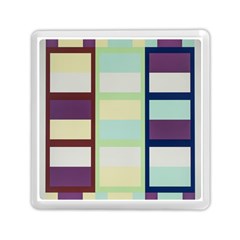 Maximum Color Rainbow Brown Blue Purple Grey Plaid Flag Memory Card Reader (square) 