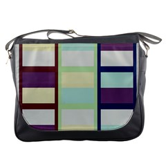 Maximum Color Rainbow Brown Blue Purple Grey Plaid Flag Messenger Bags