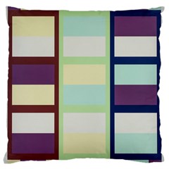 Maximum Color Rainbow Brown Blue Purple Grey Plaid Flag Large Cushion Case (two Sides)