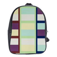 Maximum Color Rainbow Brown Blue Purple Grey Plaid Flag School Bags (xl)  by Alisyart