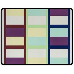 Maximum Color Rainbow Brown Blue Purple Grey Plaid Flag Double Sided Fleece Blanket (medium)  by Alisyart
