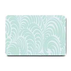 Leaf Blue Small Doormat  by Alisyart