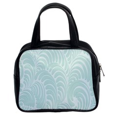 Leaf Blue Classic Handbags (2 Sides)