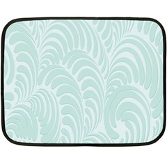 Leaf Blue Double Sided Fleece Blanket (mini) 