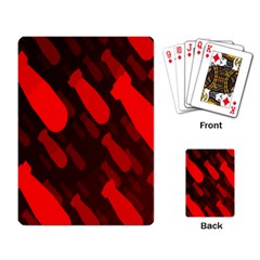 Missile Rockets Red Playing Card by Alisyart