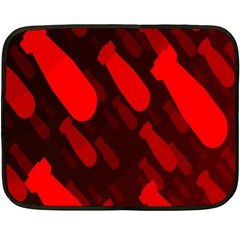 Missile Rockets Red Fleece Blanket (mini)