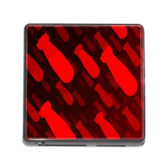 Missile Rockets Red Memory Card Reader (square)