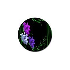 Neon Flowers Floral Rose Light Green Purple White Pink Sexy Golf Ball Marker (4 Pack) by Alisyart