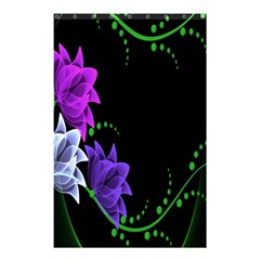 Neon Flowers Floral Rose Light Green Purple White Pink Sexy Shower Curtain 48  X 72  (small)  by Alisyart