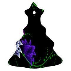 Neon Flowers Floral Rose Light Green Purple White Pink Sexy Ornament (christmas Tree) 