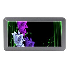 Neon Flowers Floral Rose Light Green Purple White Pink Sexy Memory Card Reader (mini)