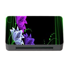Neon Flowers Floral Rose Light Green Purple White Pink Sexy Memory Card Reader With Cf by Alisyart