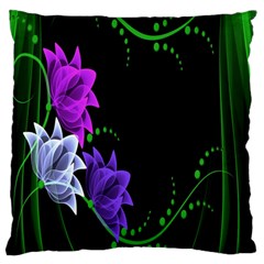 Neon Flowers Floral Rose Light Green Purple White Pink Sexy Standard Flano Cushion Case (two Sides)