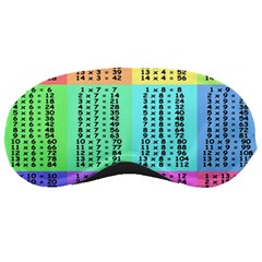 Multiplication Printable Table Color Rainbow Sleeping Masks