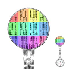 Multiplication Printable Table Color Rainbow Stainless Steel Nurses Watch by Alisyart