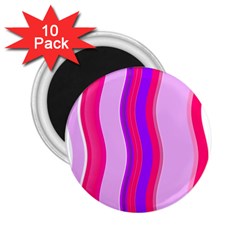 Pink Wave Purple Line Light 2 25  Magnets (10 Pack)  by Alisyart