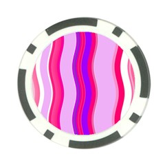 Pink Wave Purple Line Light Poker Chip Card Guard