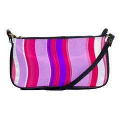 Pink Wave Purple Line Light Shoulder Clutch Bags