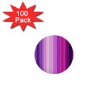 Pink Vertical Color Rainbow Purple Red Pink Line 1  Mini Buttons (100 pack)  Front