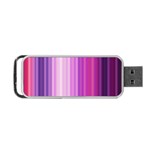 Pink Vertical Color Rainbow Purple Red Pink Line Portable USB Flash (Two Sides) Back