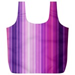 Pink Vertical Color Rainbow Purple Red Pink Line Full Print Recycle Bags (L)  Back