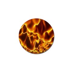 Sea Fire Orange Yellow Gold Wave Waves Golf Ball Marker by Alisyart