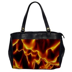 Sea Fire Orange Yellow Gold Wave Waves Office Handbags