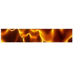 Sea Fire Orange Yellow Gold Wave Waves Flano Scarf (large)