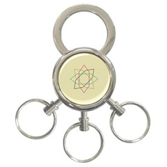 Shape Experimen Geometric Star Sign 3-ring Key Chains