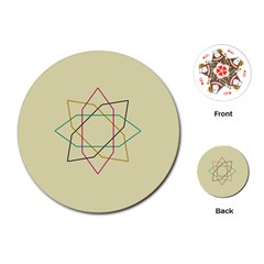 Shape Experimen Geometric Star Sign Playing Cards (round) 