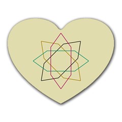 Shape Experimen Geometric Star Sign Heart Mousepads by Alisyart