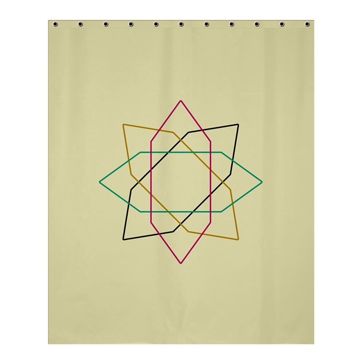 Shape Experimen Geometric Star Sign Shower Curtain 60  x 72  (Medium) 