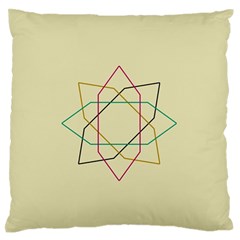 Shape Experimen Geometric Star Sign Large Flano Cushion Case (one Side) by Alisyart