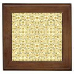 Gold Geometric Plaid Circle Framed Tiles