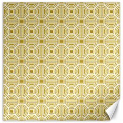 Gold Geometric Plaid Circle Canvas 20  X 20  